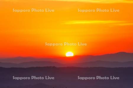 美幌峠の夕日