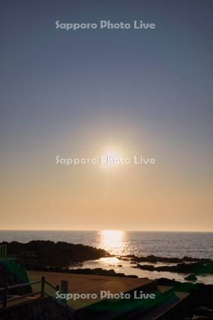 黄金岬の夕日