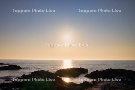 黄金岬の夕日