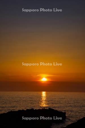 黄金岬の夕日