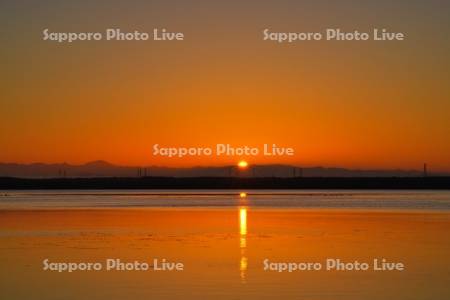 ウトナイ湖の日の出