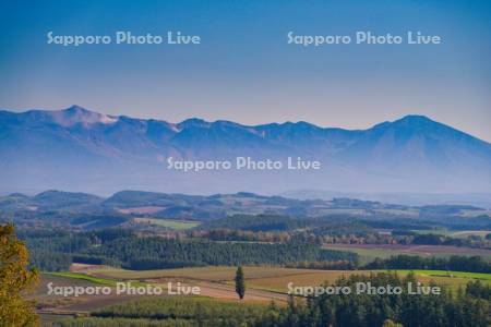 就実の丘より十勝岳連峰