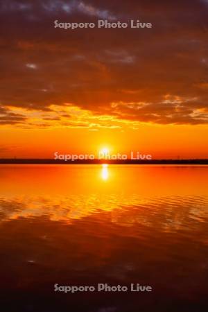 ウトナイ湖の日の出