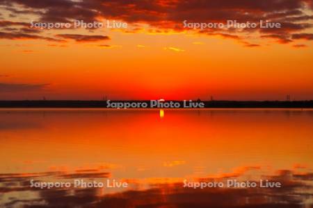 ウトナイ湖の日の出