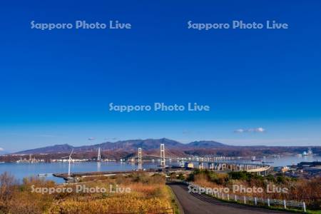 祝津公園展望台より白鳥大橋