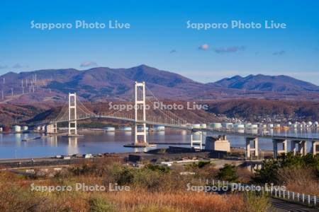祝津公園展望台より白鳥大橋