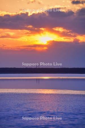 ウトナイ湖の日の出