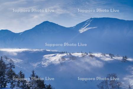 太陽と十勝岳温泉郷