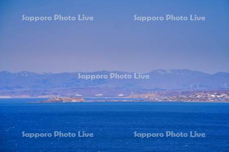 上ノ国より江差町市街とかもめ島