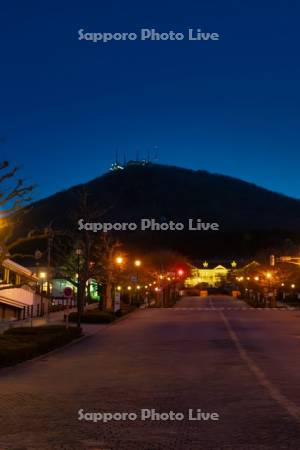 基坂と函館山夜景