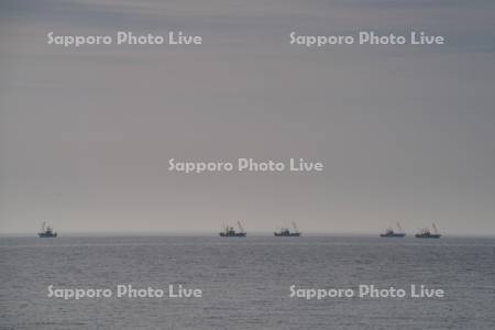 野付半島　漁船