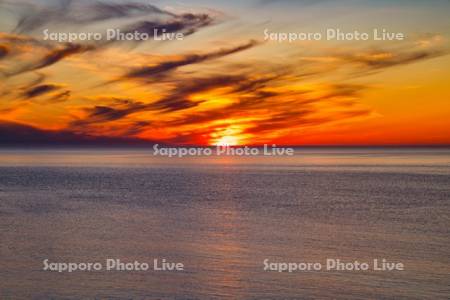 プユニ岬から夕日