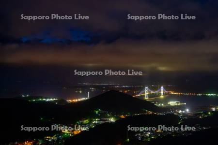 測量山より白鳥大橋夜景