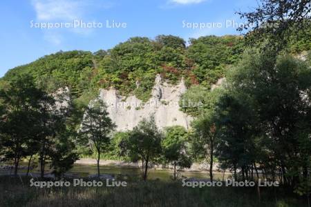 藻南公園より豊平川　おいらん淵