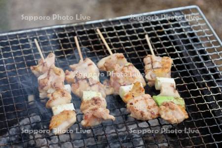 バーベキュー　鳥串