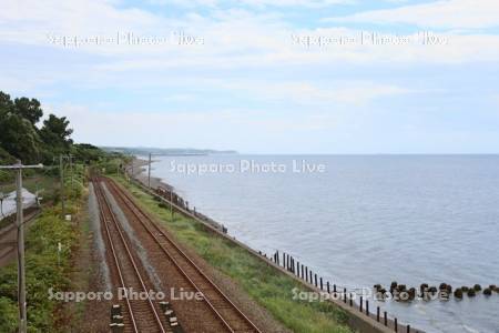 北舟岡駅と内浦湾