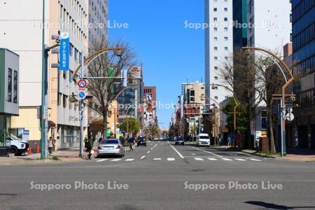 中島公園駅前9条通り×駅前通りT字路