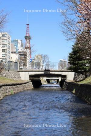 創成川公園とテレビ塔