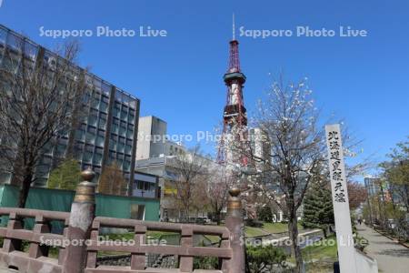 創成川公園　北海道里程元標