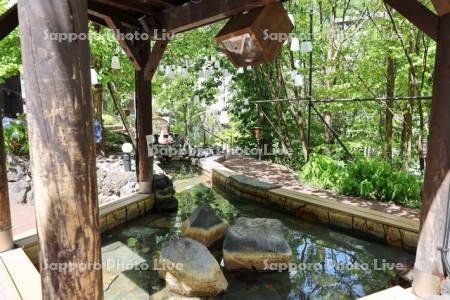 定山源泉公園　足湯