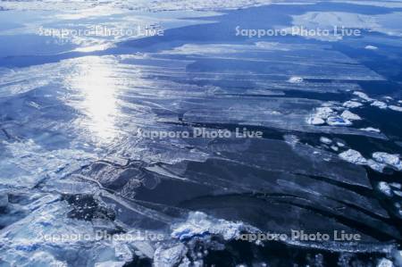 流氷　オホーツク海　　