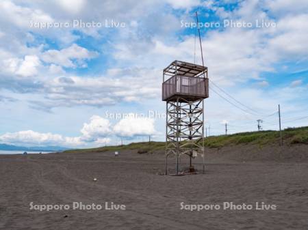石狩浜の監視塔
