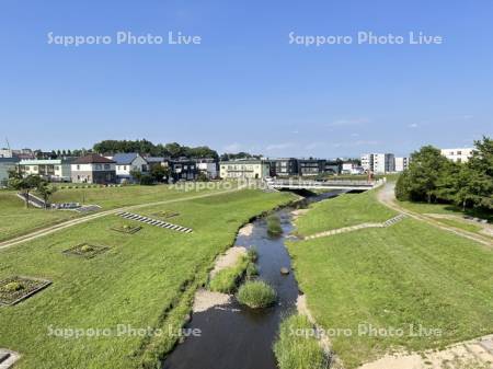 輪厚川と共栄河川緑地