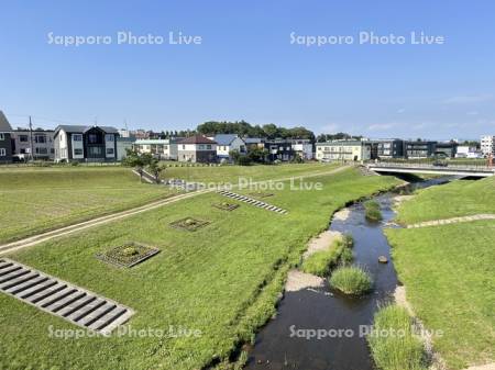 輪厚川と共栄河川緑地